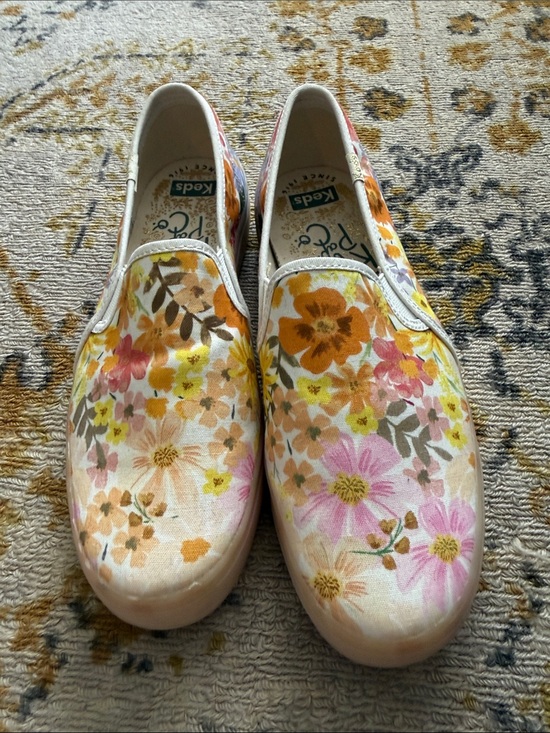 Keds Shoes - Keds Slip-On Sneakers with Pink, Yellow & Orange Floral Print- Rifle Paper
